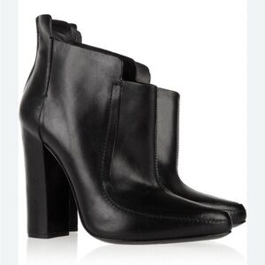 Alexander Wang Kim Black Pointed Toe Ankle Heeled Booties Size 39 or 9 EUC